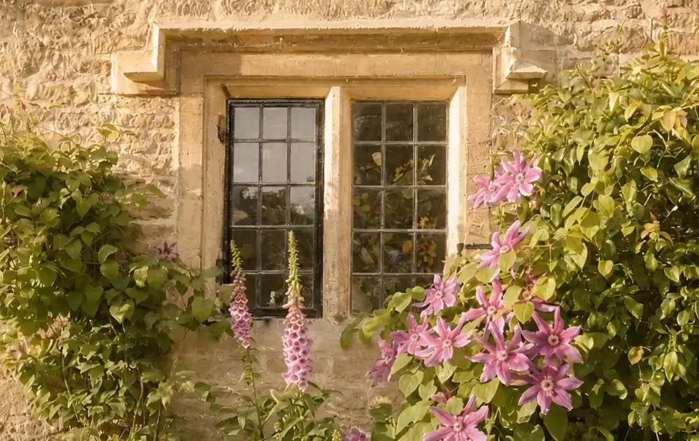 Cotswold stone house window